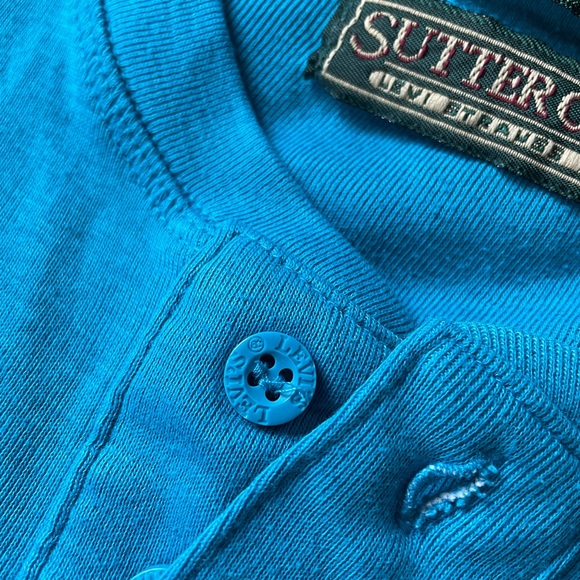 80s vintage Levi Strauss Sutter Creek long sleeved henley soft single stitch - Picture 4 of 6